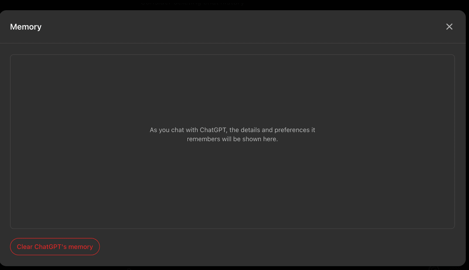 ChatGPT Memory Clearance