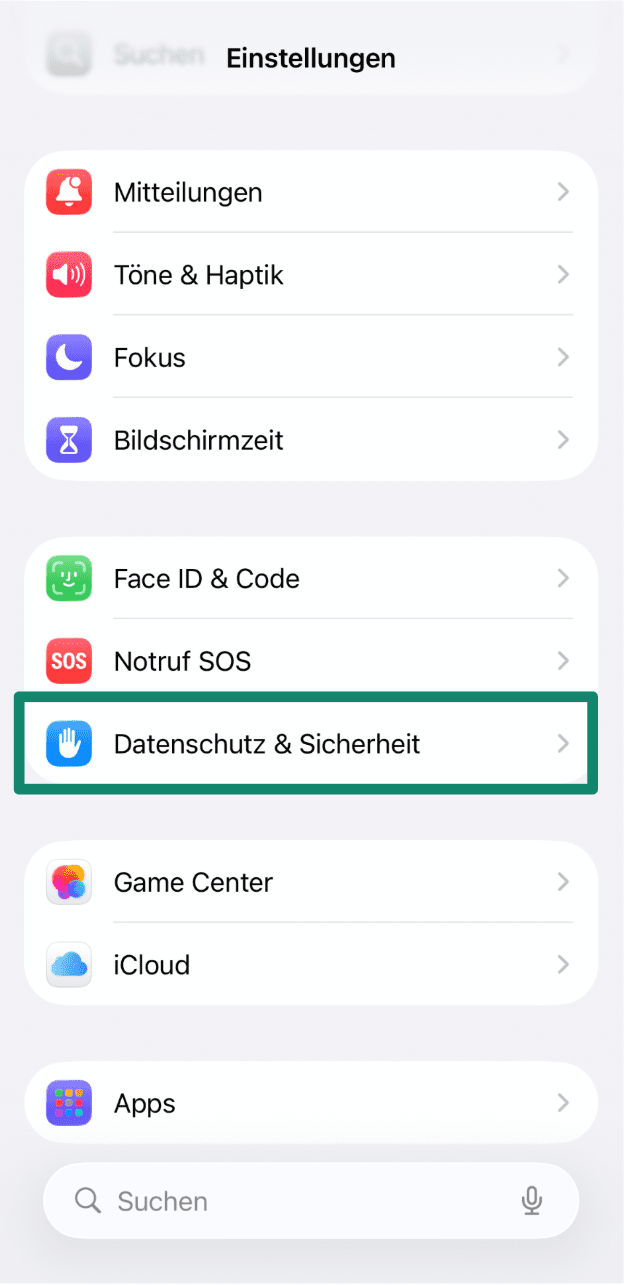 Select Privacy Security Ios De