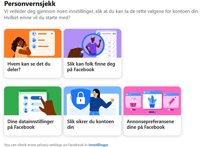 Facebook Privacy Checkup page.