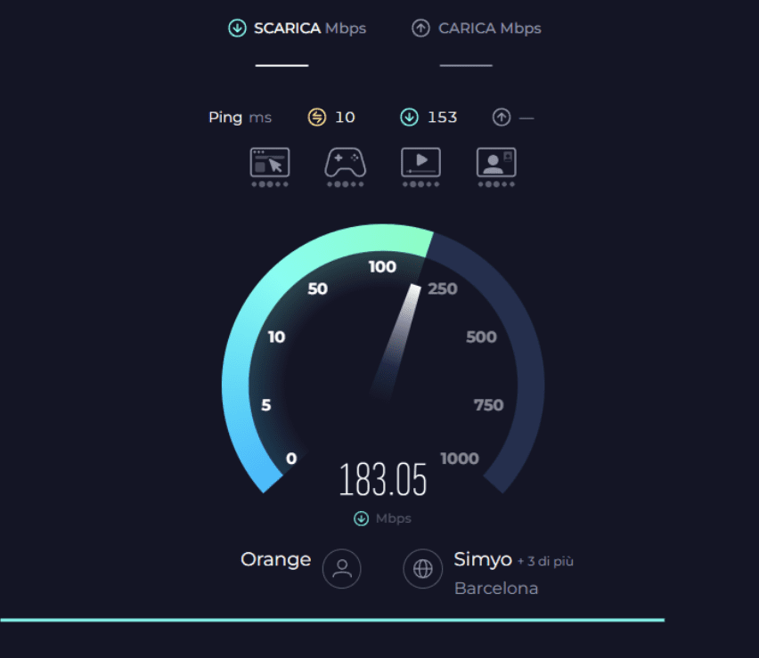Speedtest.net measuring internet speed.