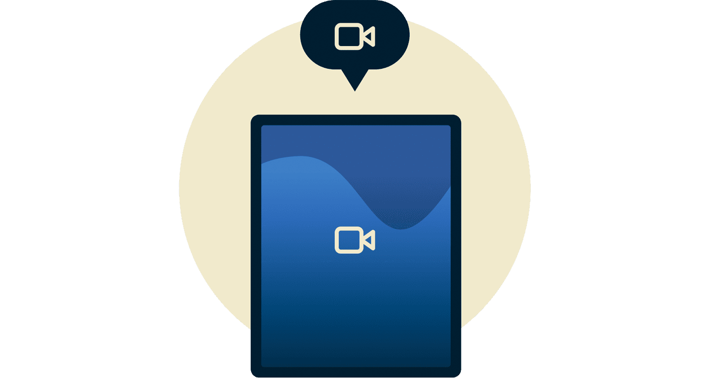 iPadデバイスのビデオアイコン