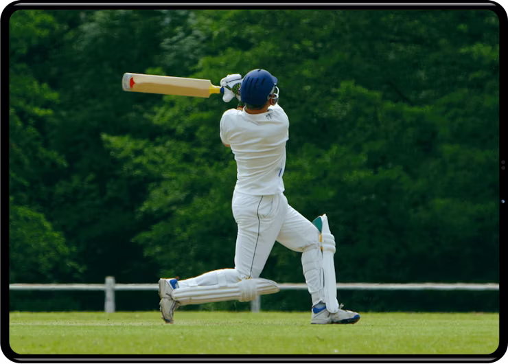 Se Hotstar cricket på en tablet.
