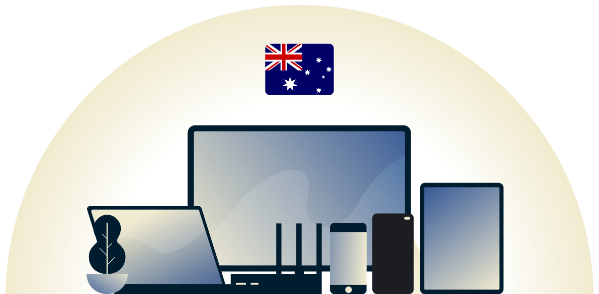 VPN pour l'Australie protégeant une variété d'appareils.