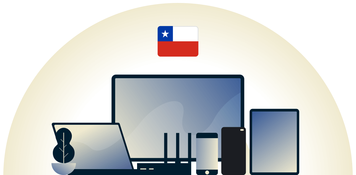 VPN para Chile que protege varios dispositivos.