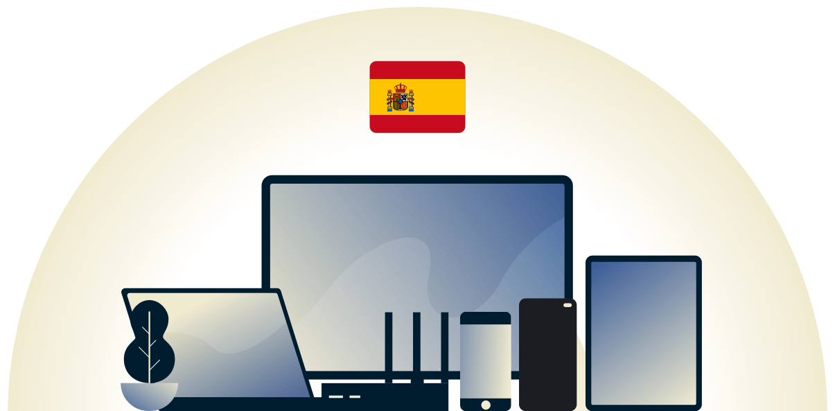VPN för Spanien skyddar en mängd olika enheter.