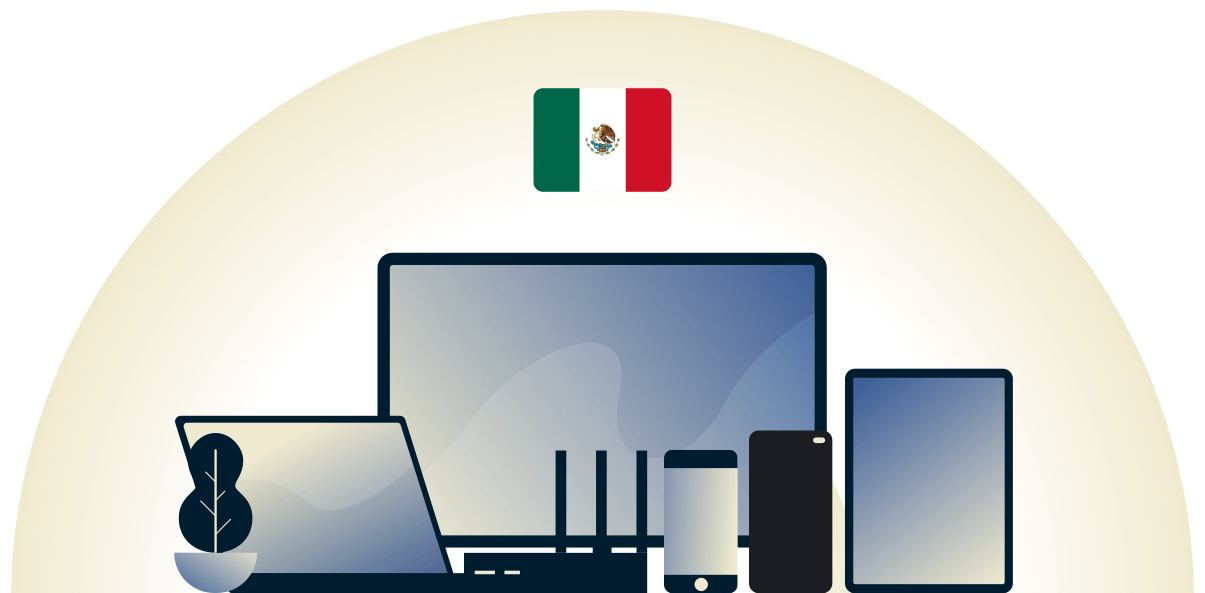 Mexico VPN beskytter en rekke enheter.