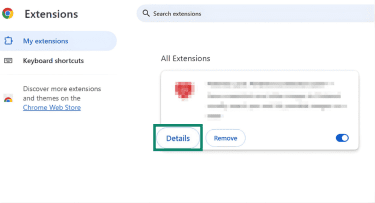 How to check Google Chrome extension details.