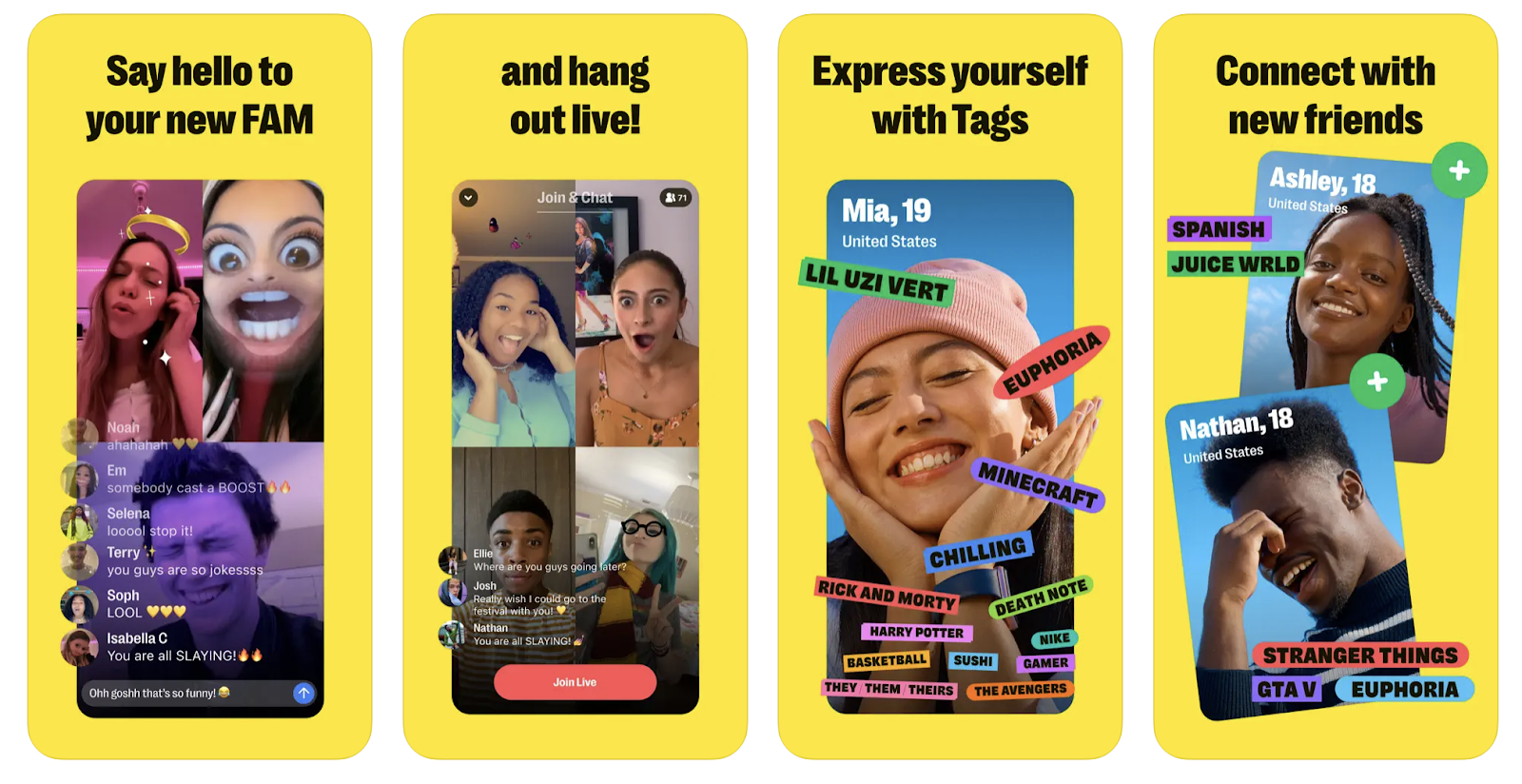Yubo app interface