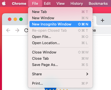 Le mode de navigation privée dans Chrome