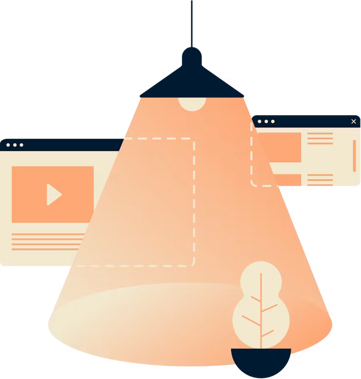 Lampen skinner på nettleservinduer for å gjøre dem private.